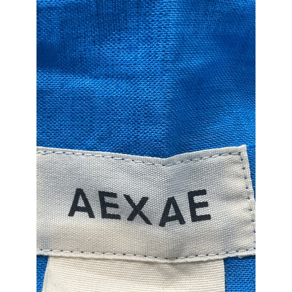 Aexae Blue Linen Mini Sarong Skirt Size OS - NWT - Picture 4 of 5